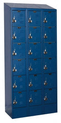 Hallowell - 18 Door, 6 Tier, Ready-Built Wardrobe & Box Lockers - Americas Industrial Supply