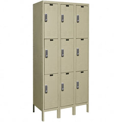 Hallowell - 9 Door, 3 Tier, Electronic Access Lockers - Americas Industrial Supply
