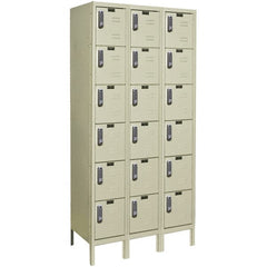 Hallowell - 18 Door, 6 Tier, Electronic Access Lockers - Americas Industrial Supply