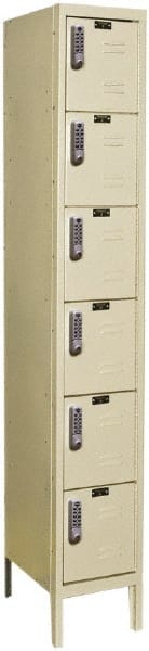 Hallowell - 6 Door, 6 Tier, Electronic Access Lockers - Americas Industrial Supply