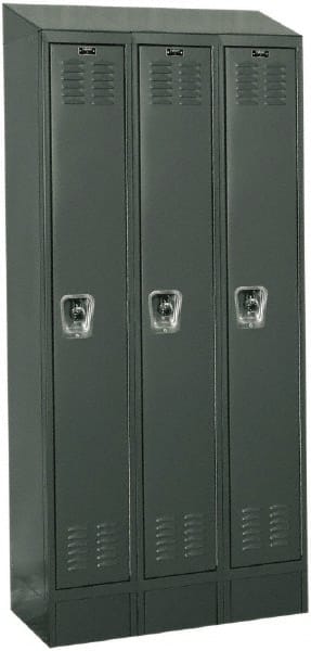 Hallowell - 3 Door, 1 Tier, Ready-Built Wardrobe & Box Lockers - Americas Industrial Supply