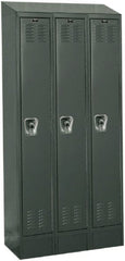 Hallowell - 3 Door, 1 Tier, Ready-Built Wardrobe & Box Lockers - Americas Industrial Supply