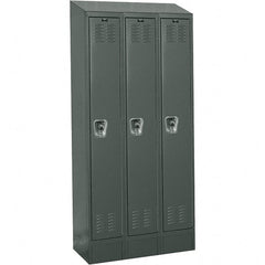 Hallowell - 3 Door, 1 Tier, Ready-Built Wardrobe & Box Lockers - Americas Industrial Supply