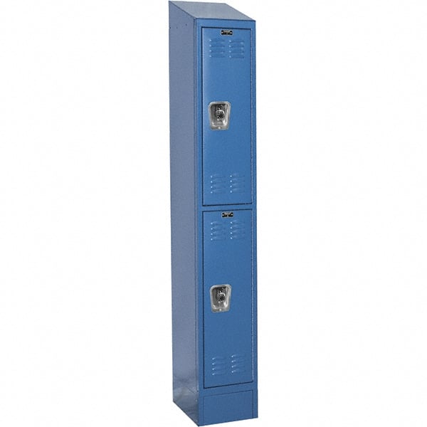 Hallowell - 2 Door, 2 Tier, Ready-Built Wardrobe & Box Lockers - Americas Industrial Supply