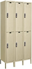 Hallowell - 6 Door, 2 Tier, Electronic Access Lockers - Americas Industrial Supply