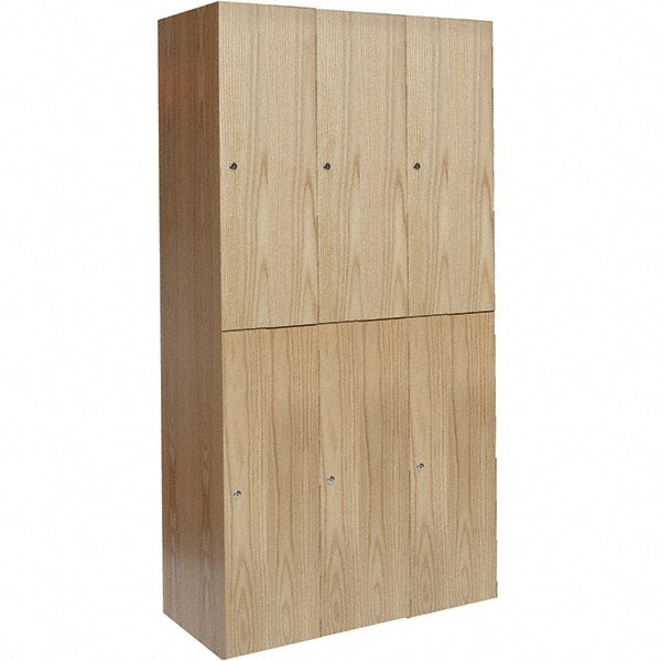 Hallowell - 6 Door, 2 Tier, Premium Wardrobe Lockers - Americas Industrial Supply