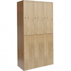 Hallowell - 6 Door, 2 Tier, Premium Wardrobe Lockers - Americas Industrial Supply