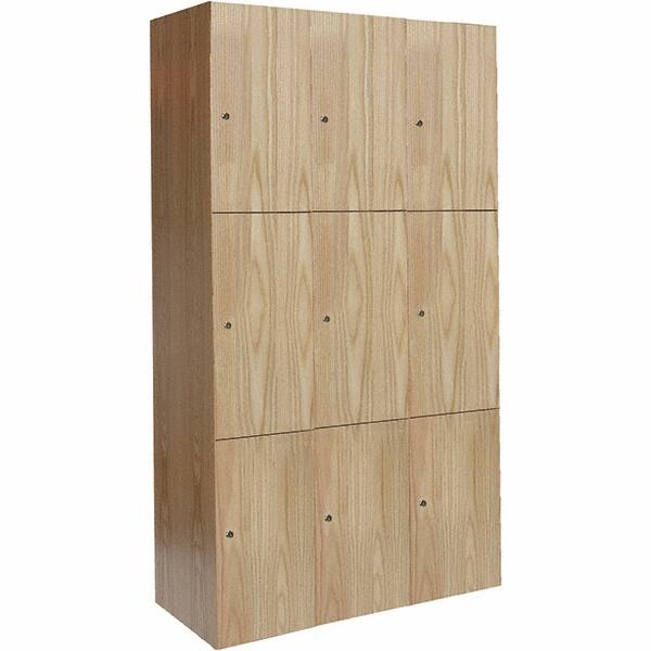 Hallowell - 9 Door, 3 Tier, Premium Wardrobe Lockers - Americas Industrial Supply
