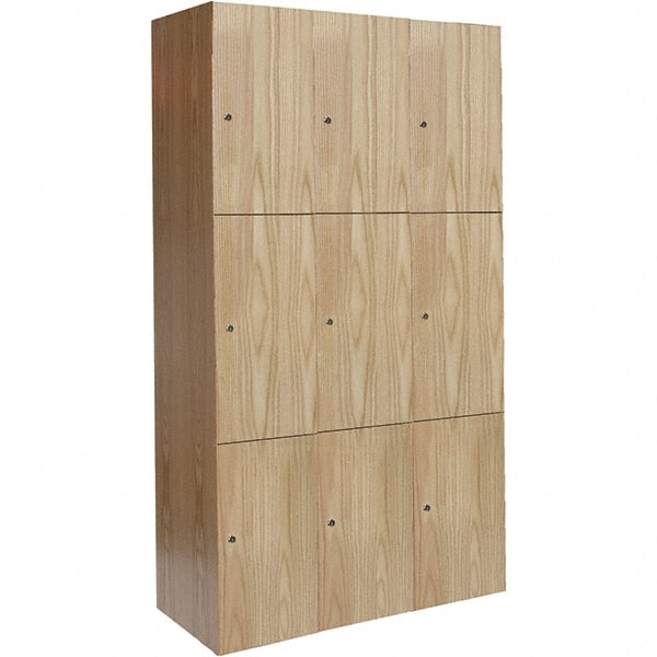 Hallowell - 9 Door, 3 Tier, Premium Wardrobe Lockers - Americas Industrial Supply