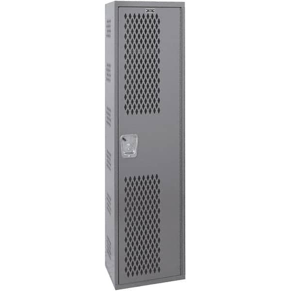 Hallowell - 1 Door, 1 Tier, Heavy-Duty Ventilated Wardrobe & Box Lockers - Americas Industrial Supply