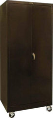 Hallowell - 4 Shelf Mobile Storage Cabinet - Steel, 36" Wide x 24" Deep x 78" High, Black - Americas Industrial Supply
