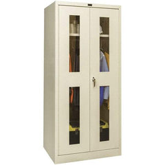 Hallowell - 1 Shelf Wardrobe Storage Cabinet - Steel, 36" Wide x 18" Deep x 72" High, Tan - Americas Industrial Supply