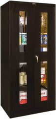 Hallowell - 4 Shelf Visible Storage Cabinet - Steel, 36" Wide x 24" Deep x 72" High, Black - Americas Industrial Supply