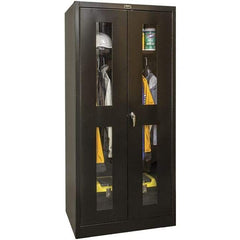 Hallowell - 1 Shelf Wardrobe Storage Cabinet - Steel, 48" Wide x 18" Deep x 72" High, Black - Americas Industrial Supply