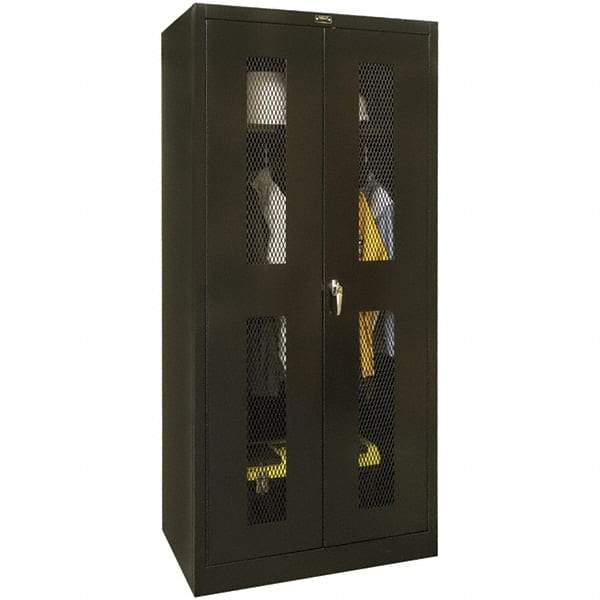 Hallowell - 1 Shelf Wardrobe Storage Cabinet - Steel, 48" Wide x 18" Deep x 72" High, Black - Americas Industrial Supply