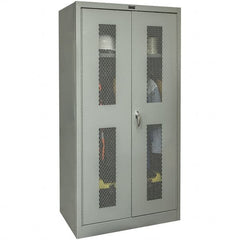 Hallowell - 1 Shelf Wardrobe Storage Cabinet - Steel, 48" Wide x 18" Deep x 72" High, Gray - Americas Industrial Supply