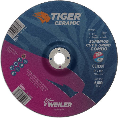 9X1/8 TIGER CERAMIC T27 COMBO WHL - Americas Industrial Supply