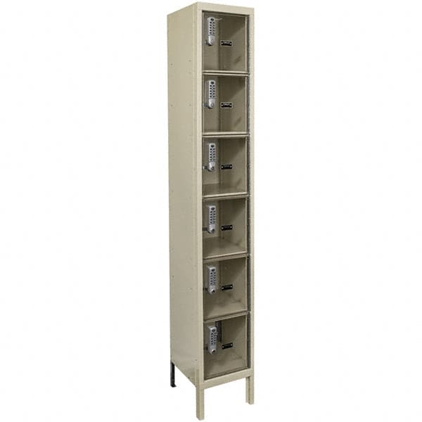 Hallowell - 6 Door, 6 Tier, Safety-View Plus Box Locker - Americas Industrial Supply
