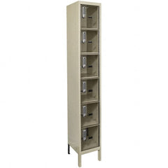 Hallowell - 6 Door, 6 Tier, Safety-View Plus Box Locker - Americas Industrial Supply