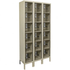 Hallowell - 18 Door, 6 Tier, Safety-View Plus Box Locker - Americas Industrial Supply