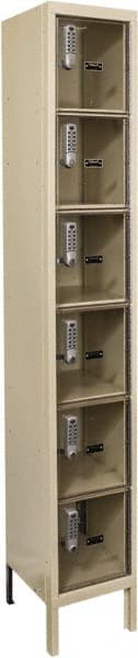 Hallowell - 6 Door, 6 Tier, Safety-View Plus Box Locker - Americas Industrial Supply
