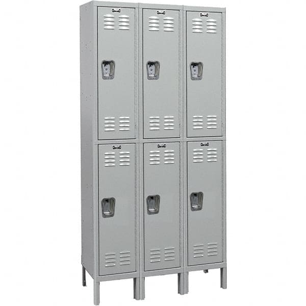 Hallowell - Medsafe 6 Door, 2 Tier, Premium Wardrobe Lockers - Americas Industrial Supply