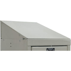 Hallowell - 15" Wide x 7" High x 24" Deep, Locker Slope Top - Americas Industrial Supply