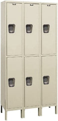 Hallowell - 6 Door, 2 Tier, Premium Wardrobe Lockers - Americas Industrial Supply