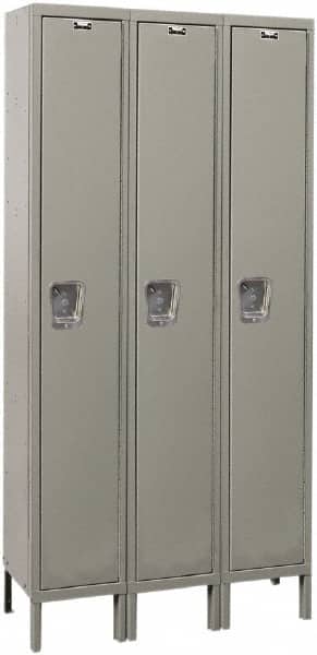 Hallowell - 3 Door, 1 Tier, Premium Wardrobe Lockers - Americas Industrial Supply