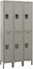 Hallowell - 6 Door, 2 Tier, Premium Wardrobe Lockers - Americas Industrial Supply