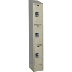 Hallowell - 3 Door, 3 Tier, Ready-Built Wardrobe & Box Lockers - Americas Industrial Supply