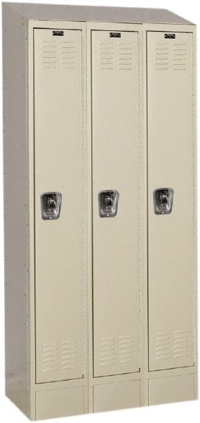 Hallowell - 3 Door, 1 Tier, Ready-Built Wardrobe & Box Lockers - Americas Industrial Supply