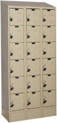Hallowell - 18 Door, 6 Tier, Ready-Built Wardrobe & Box Lockers - Americas Industrial Supply