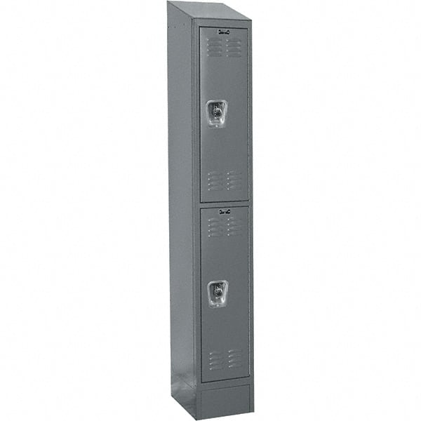 Hallowell - 2 Door, 2 Tier, Ready-Built Wardrobe & Box Lockers - Americas Industrial Supply