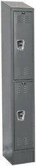 Hallowell - 2 Door, 2 Tier, Ready-Built Wardrobe & Box Lockers - Americas Industrial Supply