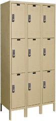 Hallowell - 9 Door, 3 Tier, Electronic Access Lockers - Americas Industrial Supply