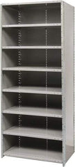 Hallowell - 8 Shelf, 800 Lb. Capacity, Free Standing Closed Shelving - 36 Inch Wide x 24 Inch Deep x 87 Inch High, Gray - Americas Industrial Supply