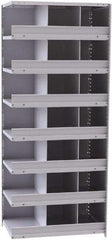 Hallowell - 21 Bin Closed Industrial Bin Shelving - 36 Inch Overall Width x 24 Inch Overall Depth x 87 Inch Overall Height, Gray Metal Bins - Americas Industrial Supply