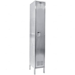 Hallowell - 1 Door, 1 Tier, Stainless Steel Locker - Americas Industrial Supply