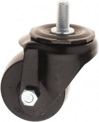 E.R. Wagner - 2-1/2" Diam x 1-3/4" Wide x 3-3/8" OAH Stem Mount Swivel Caster - Polyolefin, 300 Lb Capacity, 1/2-13 x 1" Threaded Stem - Americas Industrial Supply