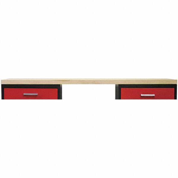 Hallowell - Laminated Hardwood Flat Workbench & Workstation Top - 24" Deep, Use with Fort Knox Modular Utility Storage & Workbench System - Americas Industrial Supply