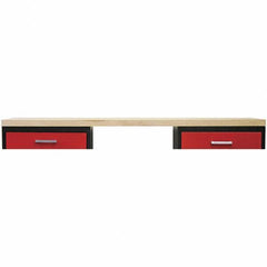 Hallowell - Laminated Hardwood Flat Workbench & Workstation Top - 24" Deep, Use with Fort Knox Modular Utility Storage & Workbench System - Americas Industrial Supply