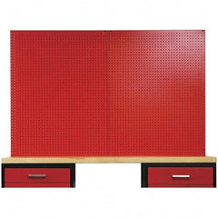 Hallowell - Steel Workbench & Workstation Peg Board Panel Kit - 3/4" Deep, 44-1/4" High, Use with Fort Knox Modular Utility Storage & Workbench System - Americas Industrial Supply