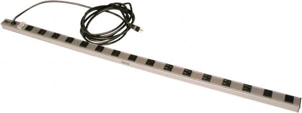 Hallowell - Workbench & Workstation Power Bar - 3" Deep, Use with Fort Knox Modular Utility Storage & Workbench System - Americas Industrial Supply