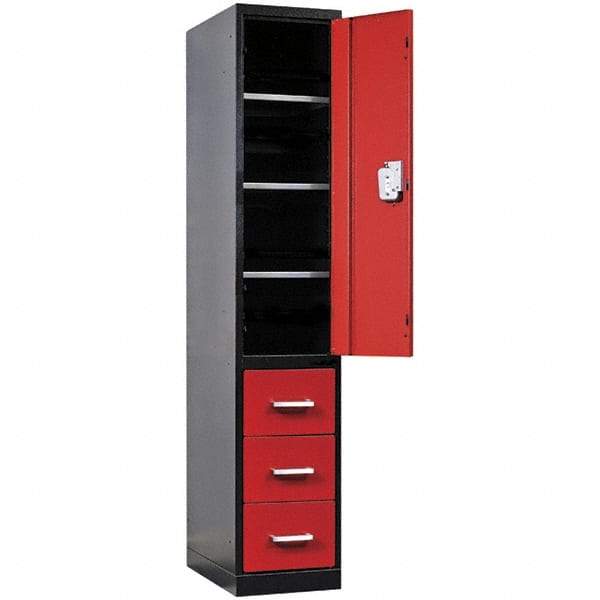 Hallowell - Steel Workbench & Workstation Locker - 24" Deep, 78" High, Use with Fort Knox Modular Utility Storage & Workbench System - Americas Industrial Supply