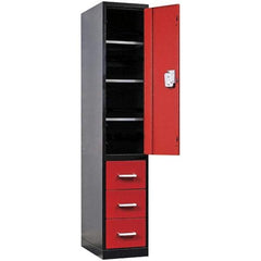 Hallowell - Steel Workbench & Workstation Locker - 24" Deep, 78" High, Use with Fort Knox Modular Utility Storage & Workbench System - Americas Industrial Supply