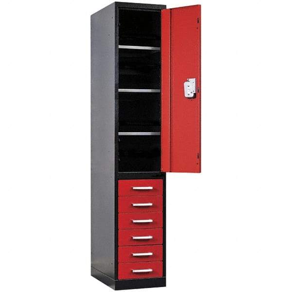 Hallowell - Steel Workbench & Workstation Locker - 24" Deep, 78" High, Use with Fort Knox Modular Utility Storage & Workbench System - Americas Industrial Supply