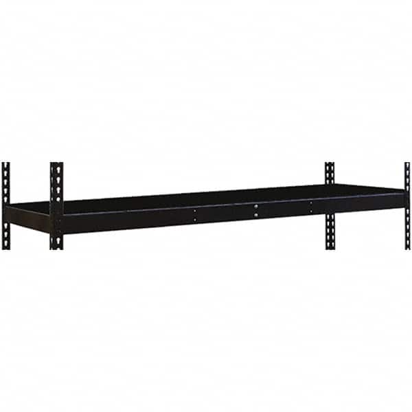 Hallowell - 48" Wide, Open Shelving Accessory/Component - 18" Deep, Use with Black Rivetwell Double Rivet Boltless Shelving - Americas Industrial Supply