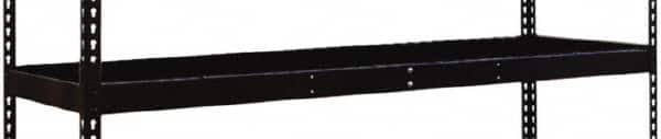 Hallowell - 72" Wide, Open Shelving Accessory/Component - 24" Deep, Use with Black Rivetwell Double Rivet Boltless Shelving - Americas Industrial Supply