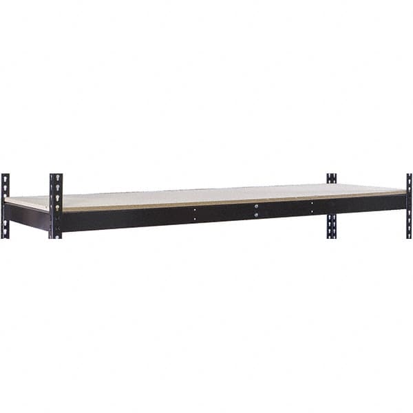 Hallowell - 72" Wide, 5/8 High, Open Shelving Accessory/Component - 48" Deep, Use with Black Rivetwell Double Rivet Boltless Shelving - Americas Industrial Supply